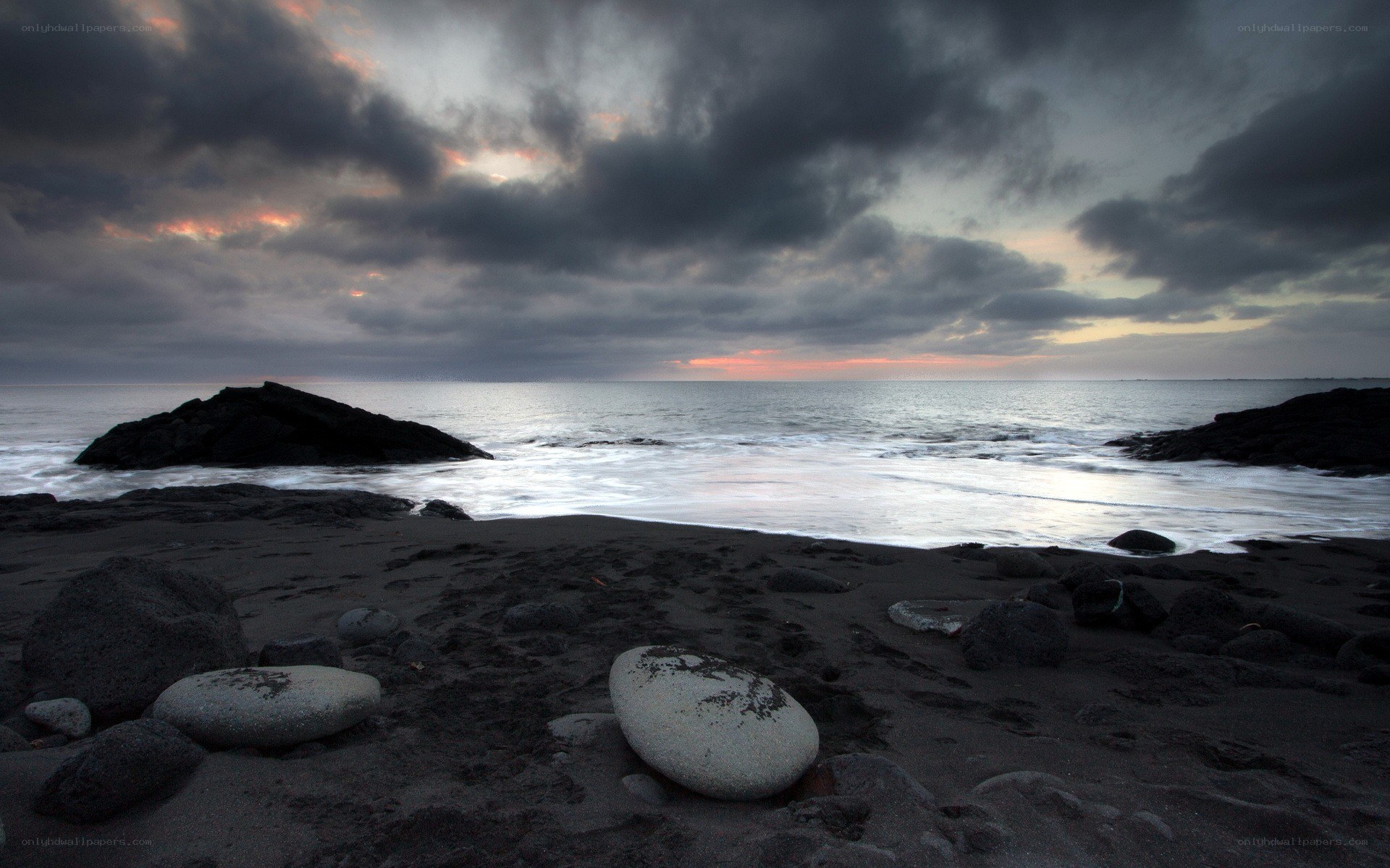 dramatic coastal sunset