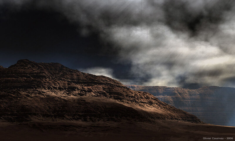 Dramatic desert landscape