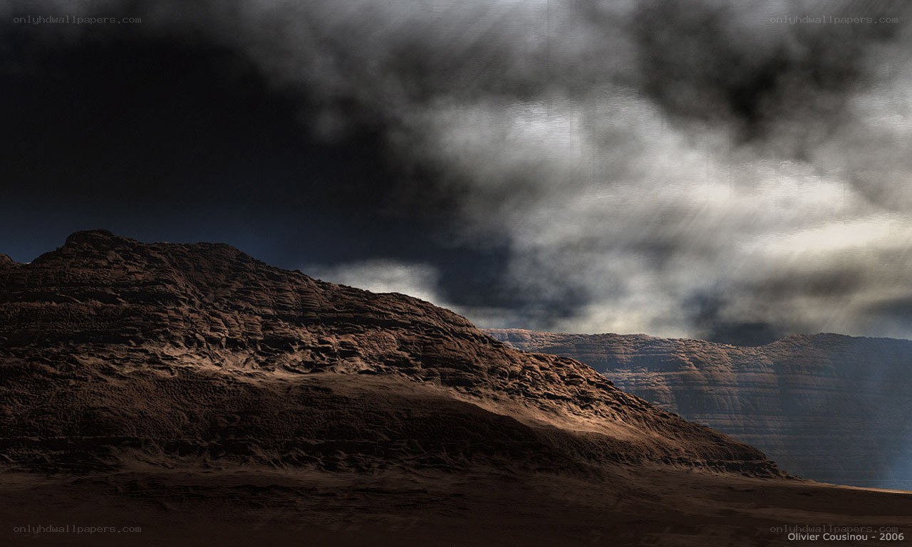 Dramatic desert landscape
