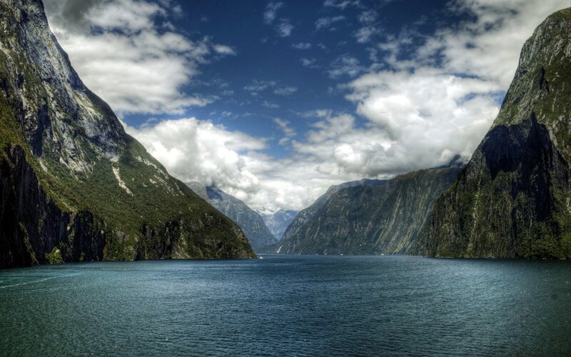 dramatic fjord landscape