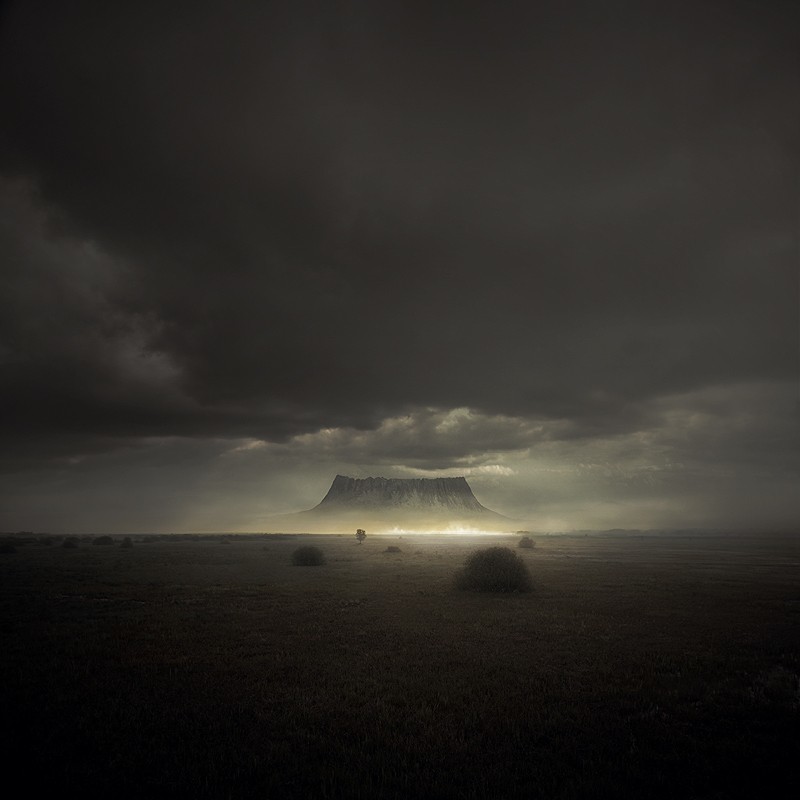 Dramatic landscape with mountain
