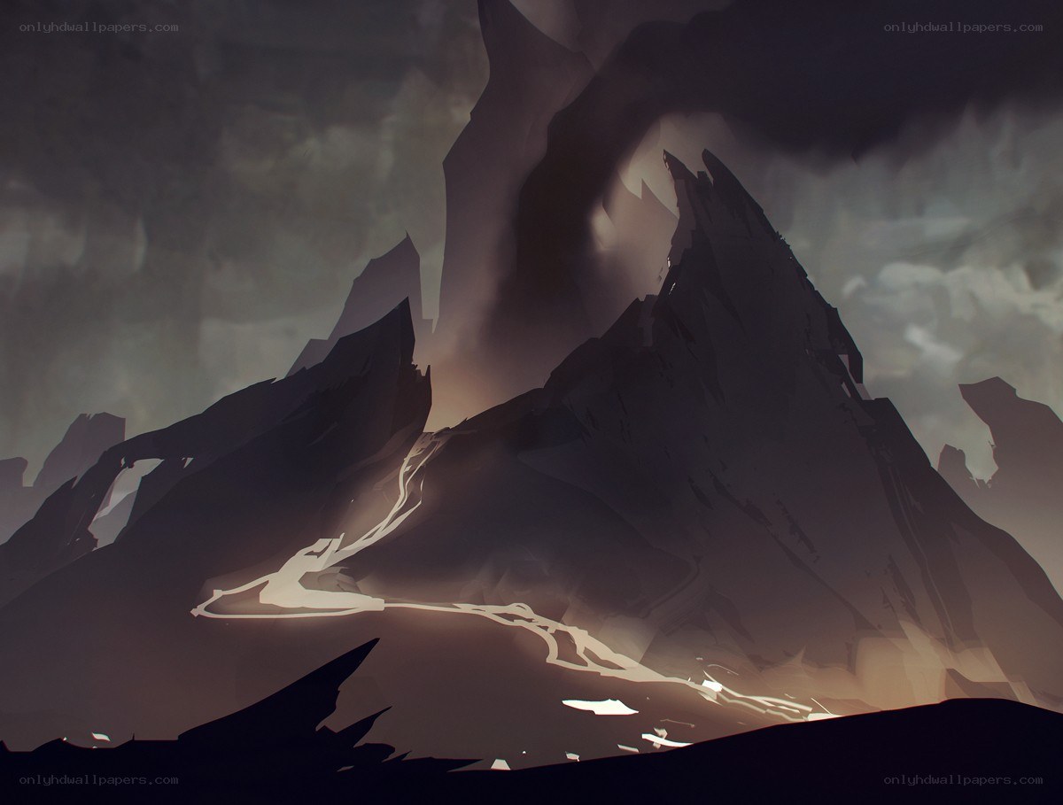 dramatic mountain landscape