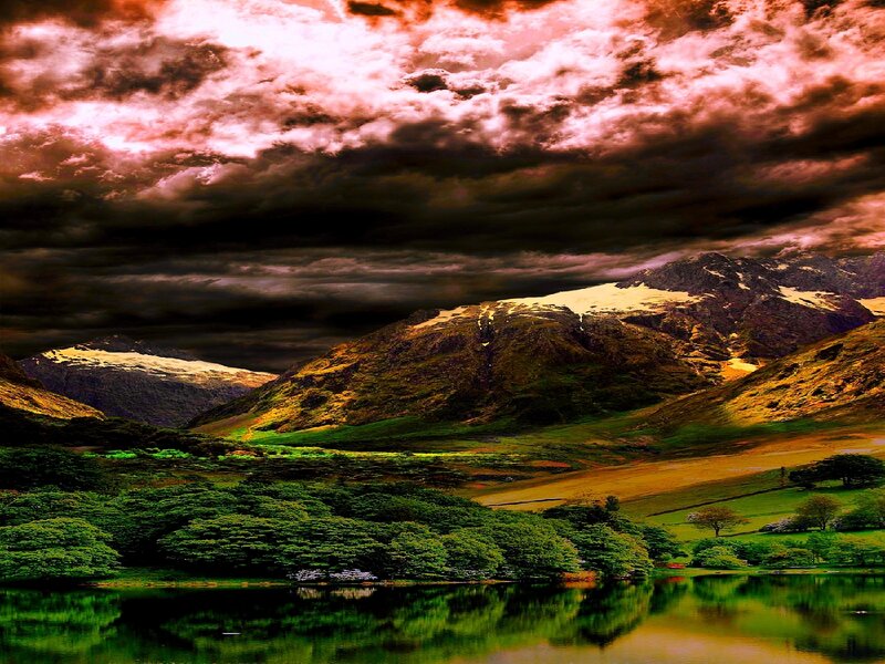 Dramatic mountain landscape