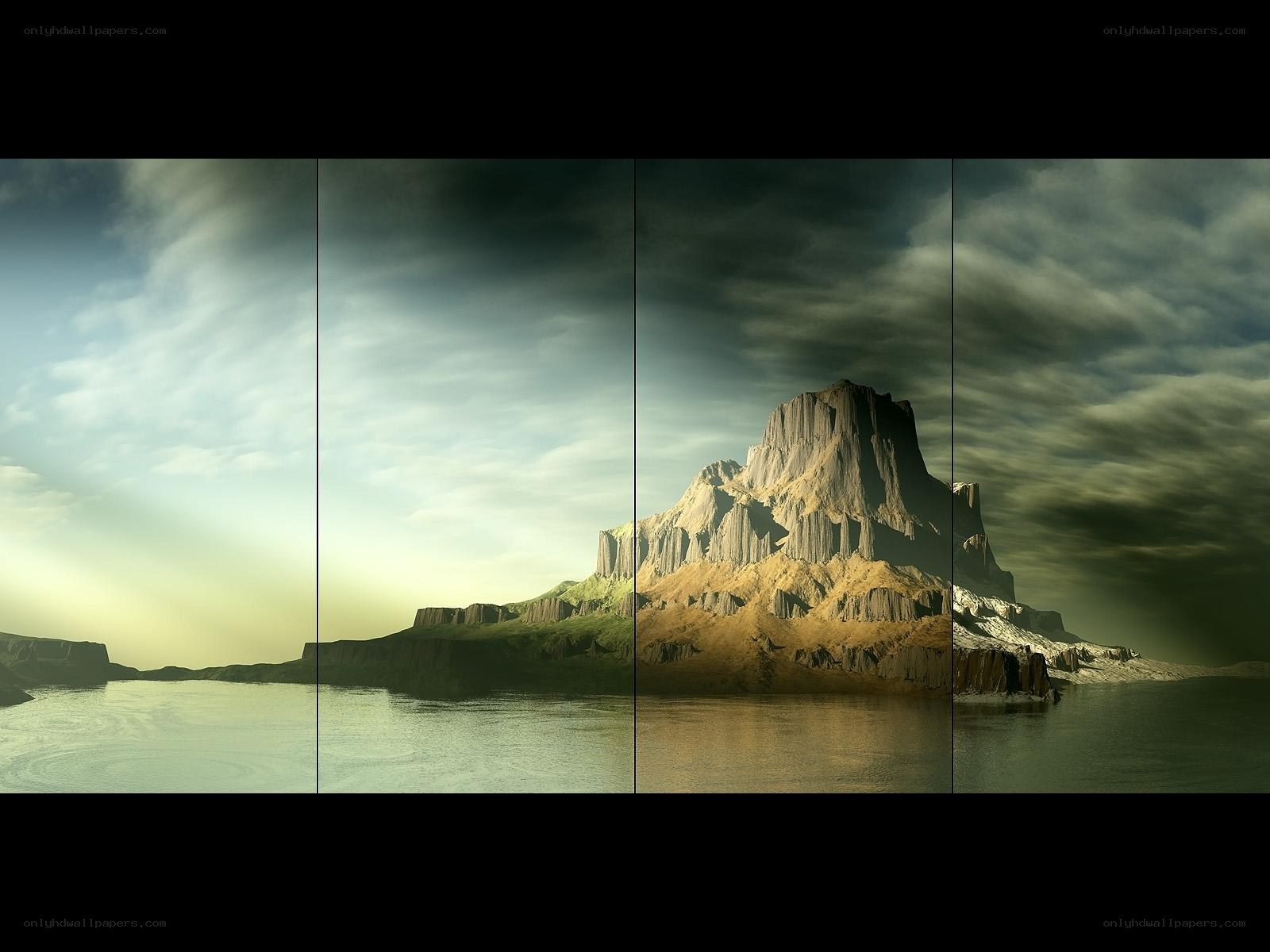 dramatic mountain landscape