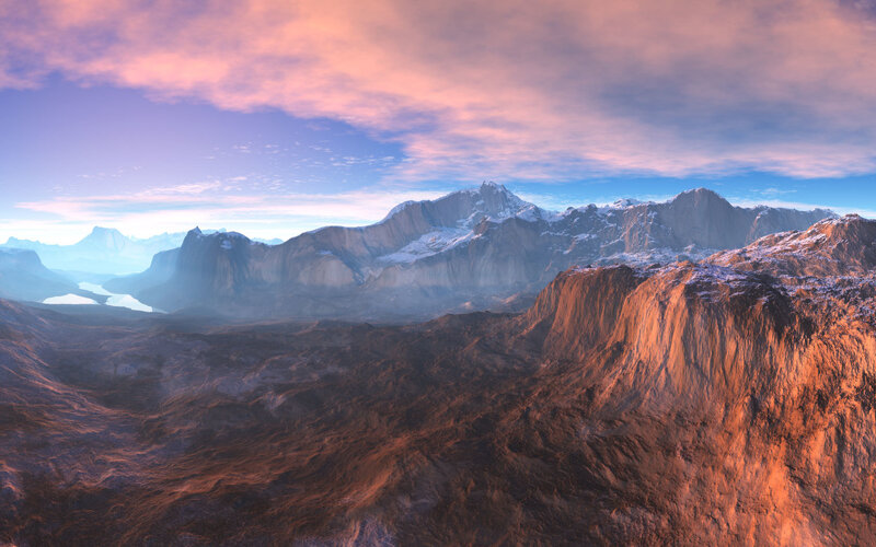 dramatic mountain landscape