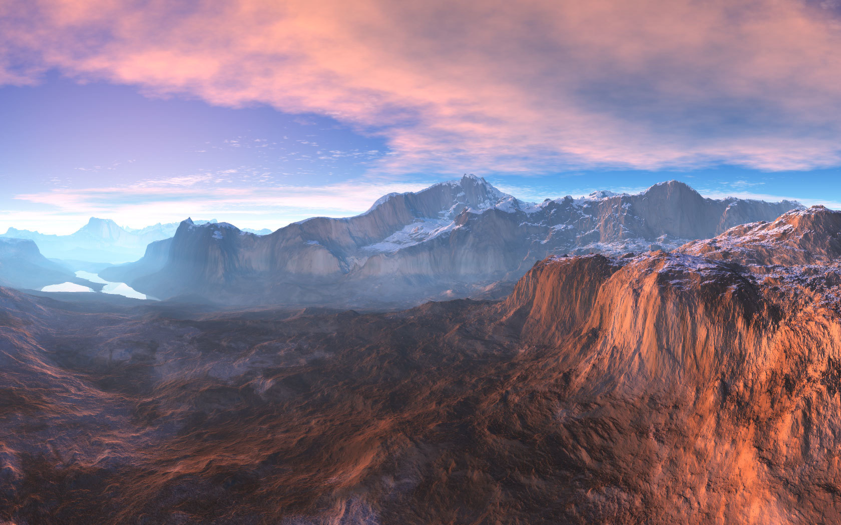 dramatic mountain landscape