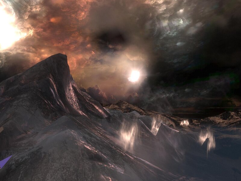 dramatic mountain landscape