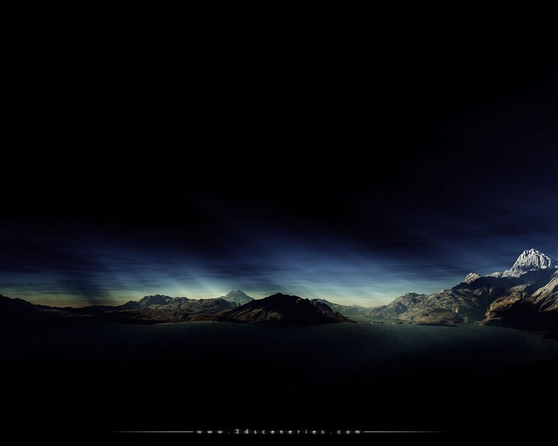dramatic mountain landscape at dawn