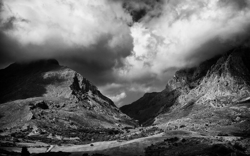 dramatic mountain valley