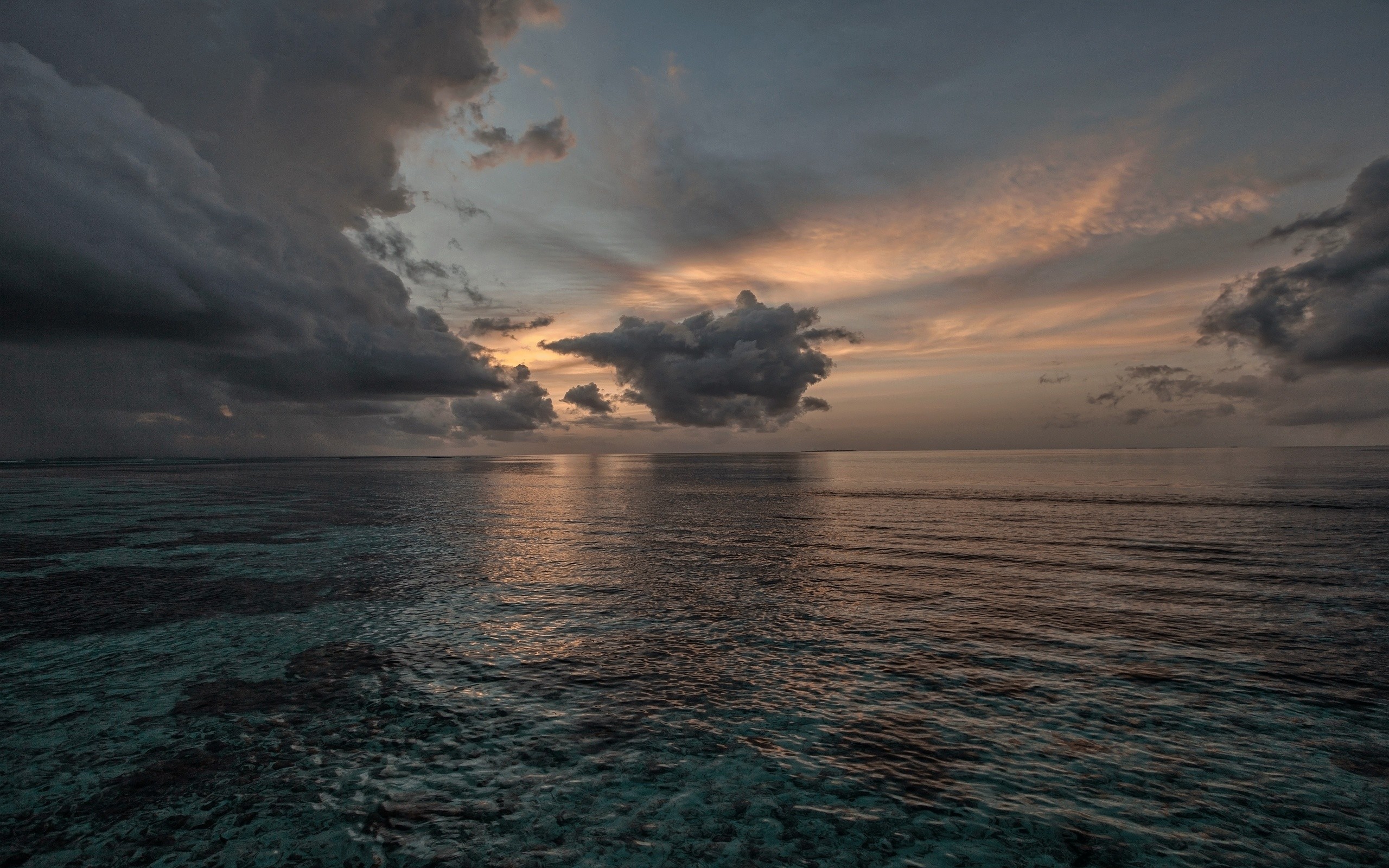 dramatic ocean sunset