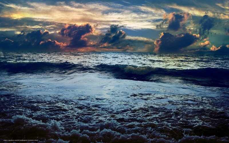 dramatic ocean sunset