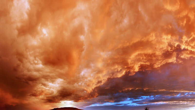 Dramatic Orange Clouds