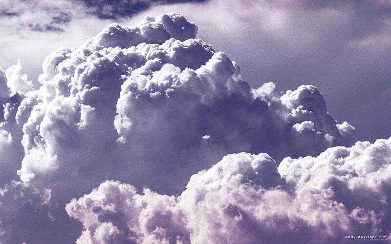 dramatic purple clouds