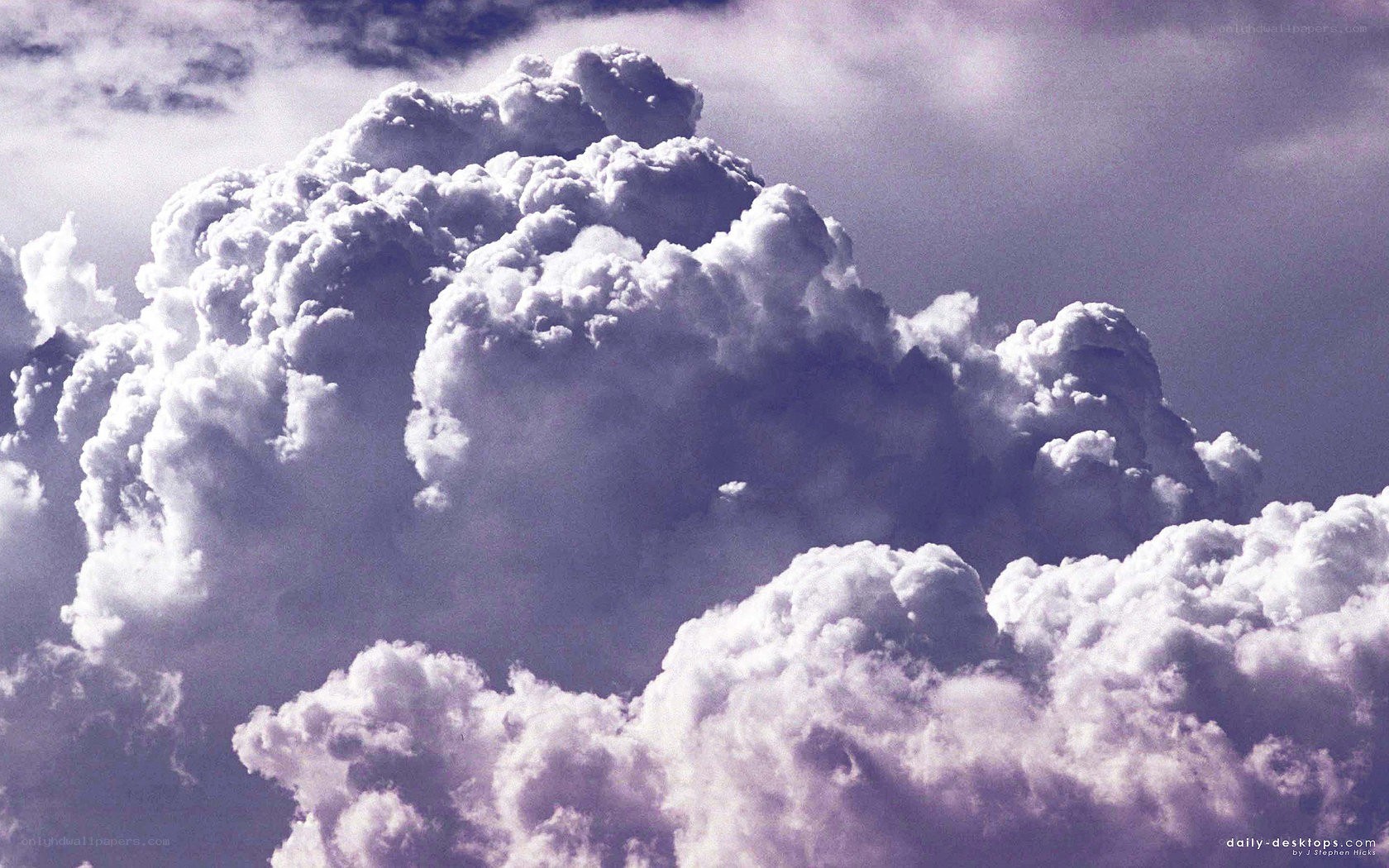 dramatic purple clouds
