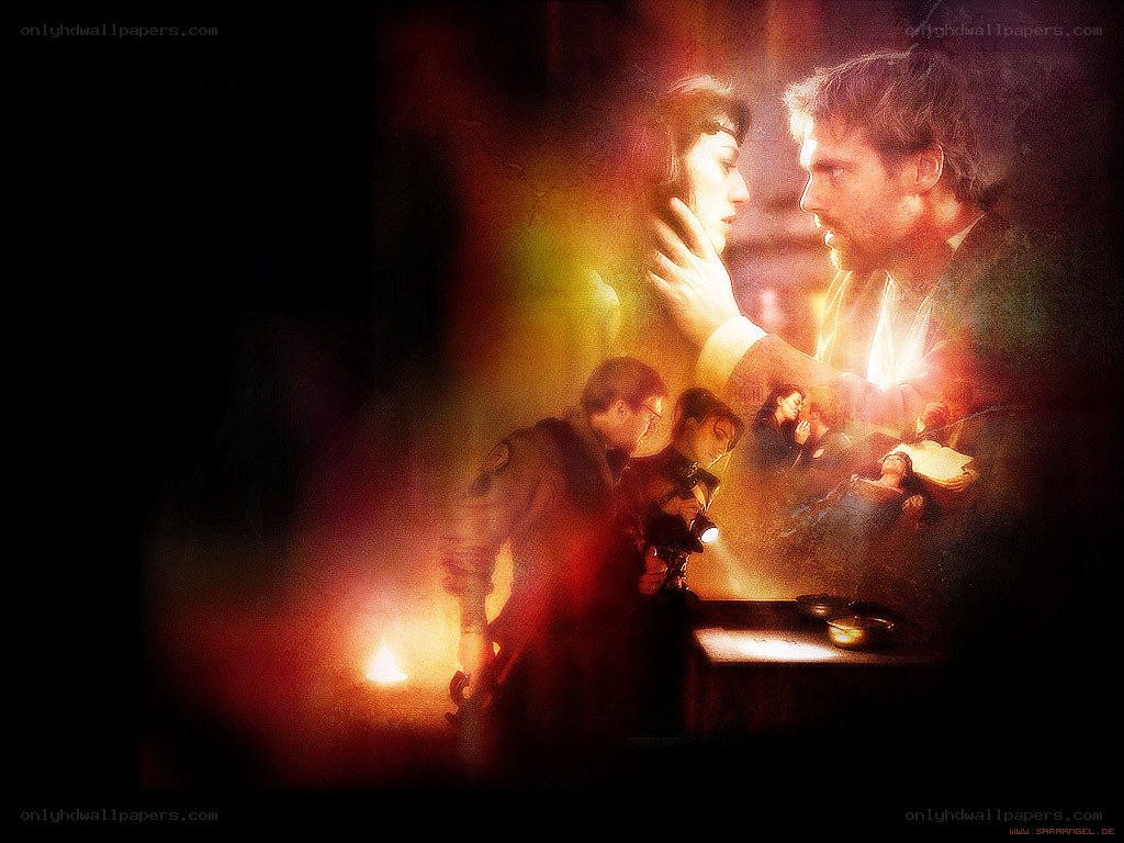 dramatic scene with candlelight