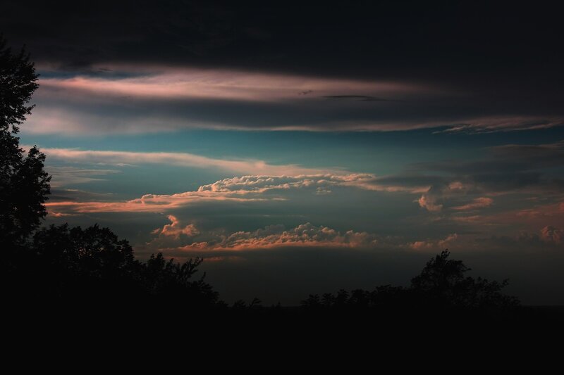 dramatic sky at dusk