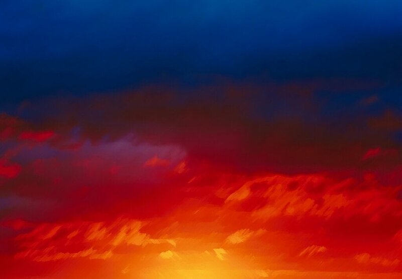 Dramatic Sky at Sunset — Red