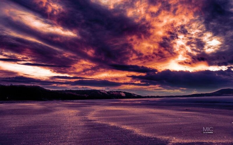 Dramatic Sky over Beach