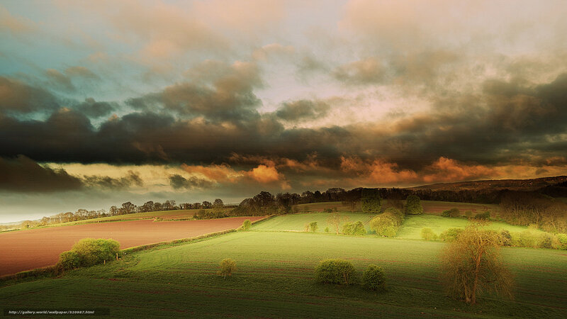 Dramatic Sky Over Countryside