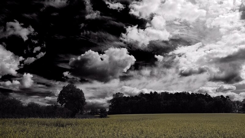 Dramatic Sky Over Field