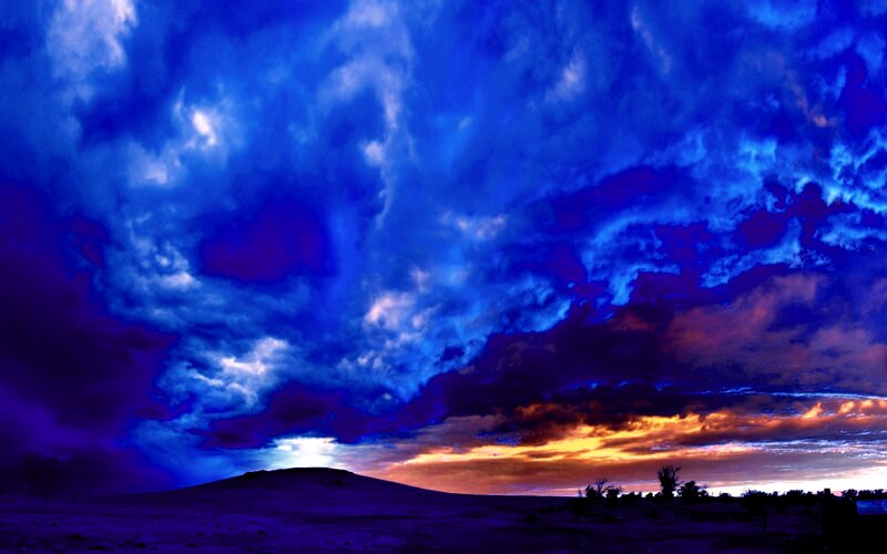 Dramatic Sky over Hill