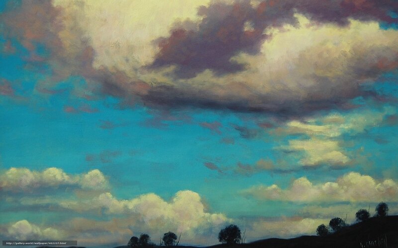 Dramatic Sky Over Hills