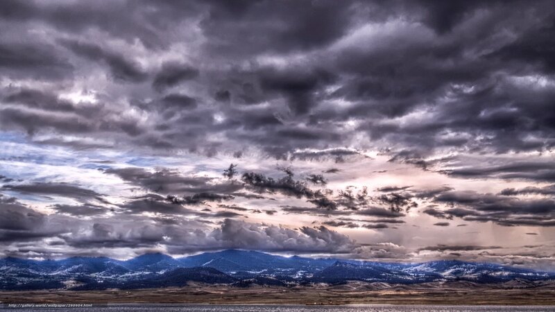 Dramatic Sky Over Mountains
