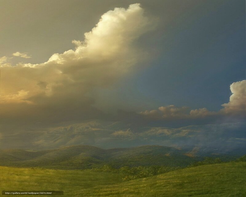 Dramatic Sky Over Rolling Hills