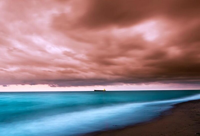 Dramatic sky over the sea