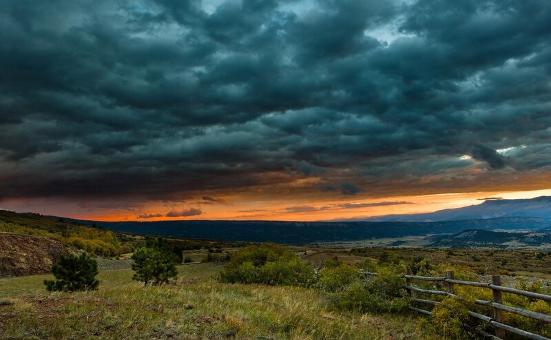 Dramatic Sky over Valley