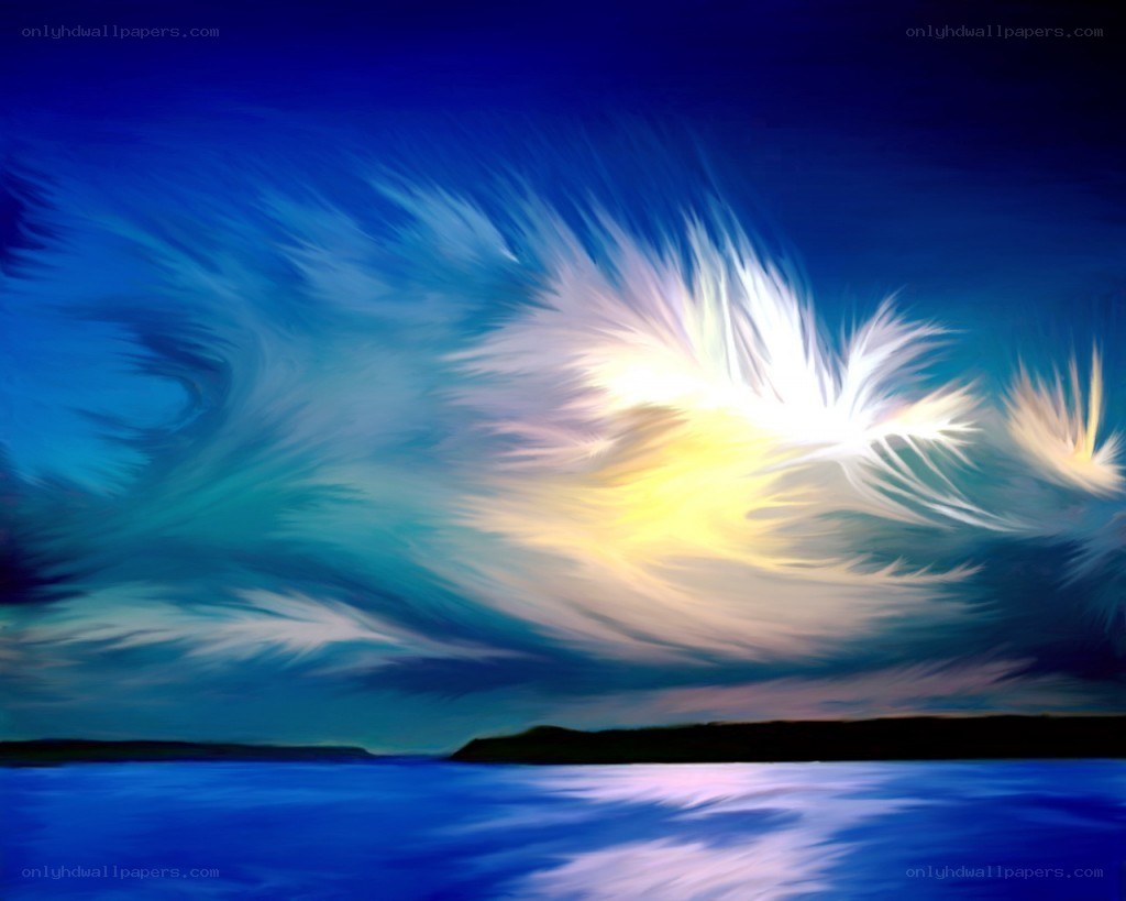 Dramatic sky over water