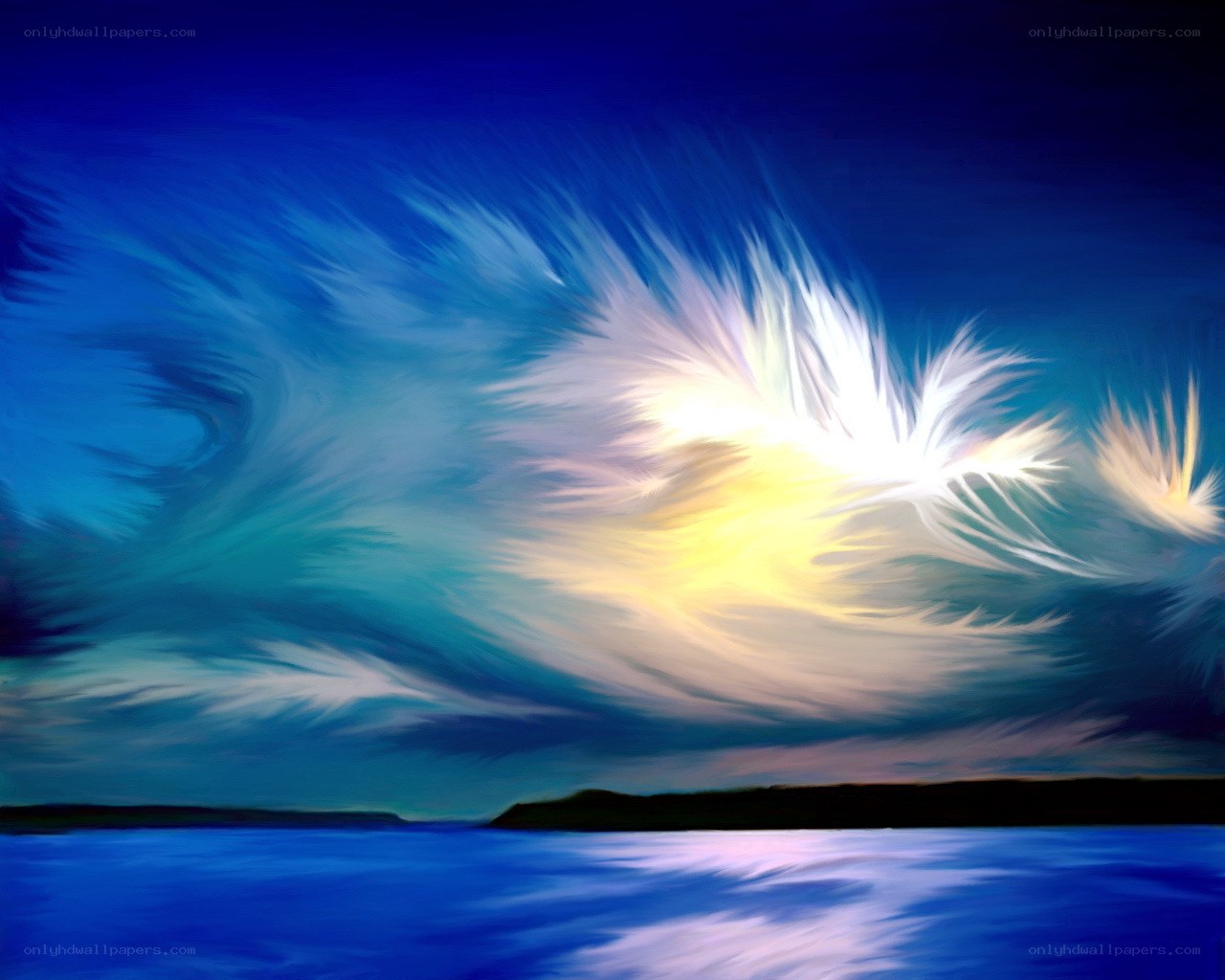 Dramatic sky over water