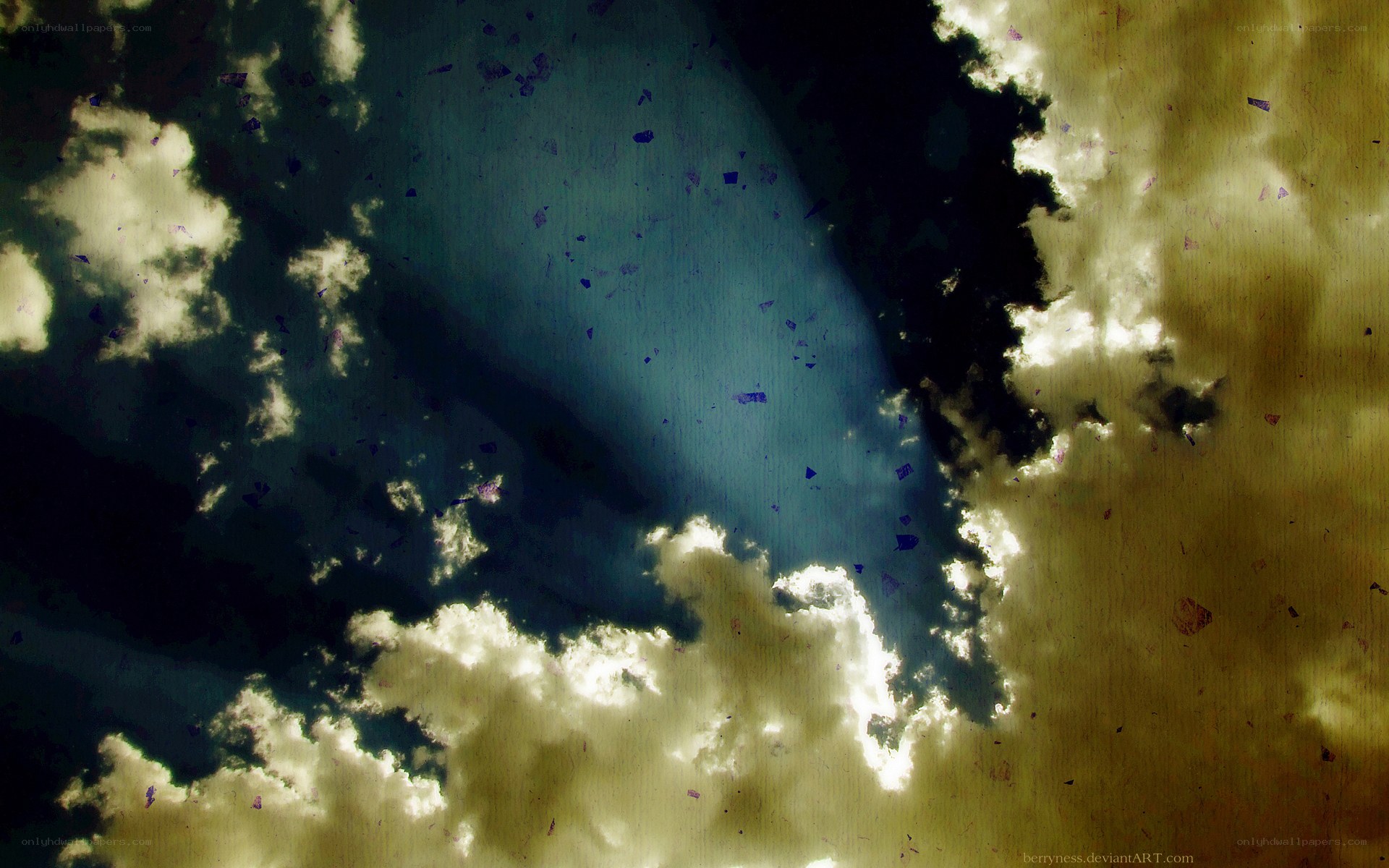 dramatic sky with clouds