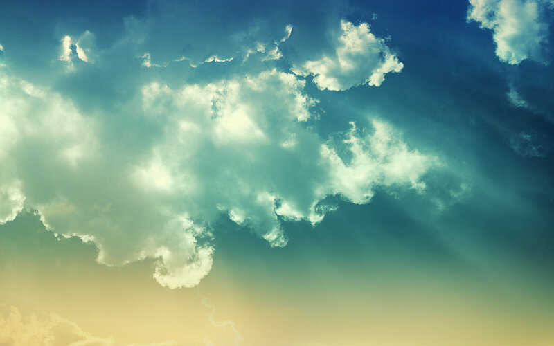 dramatic sky with clouds
