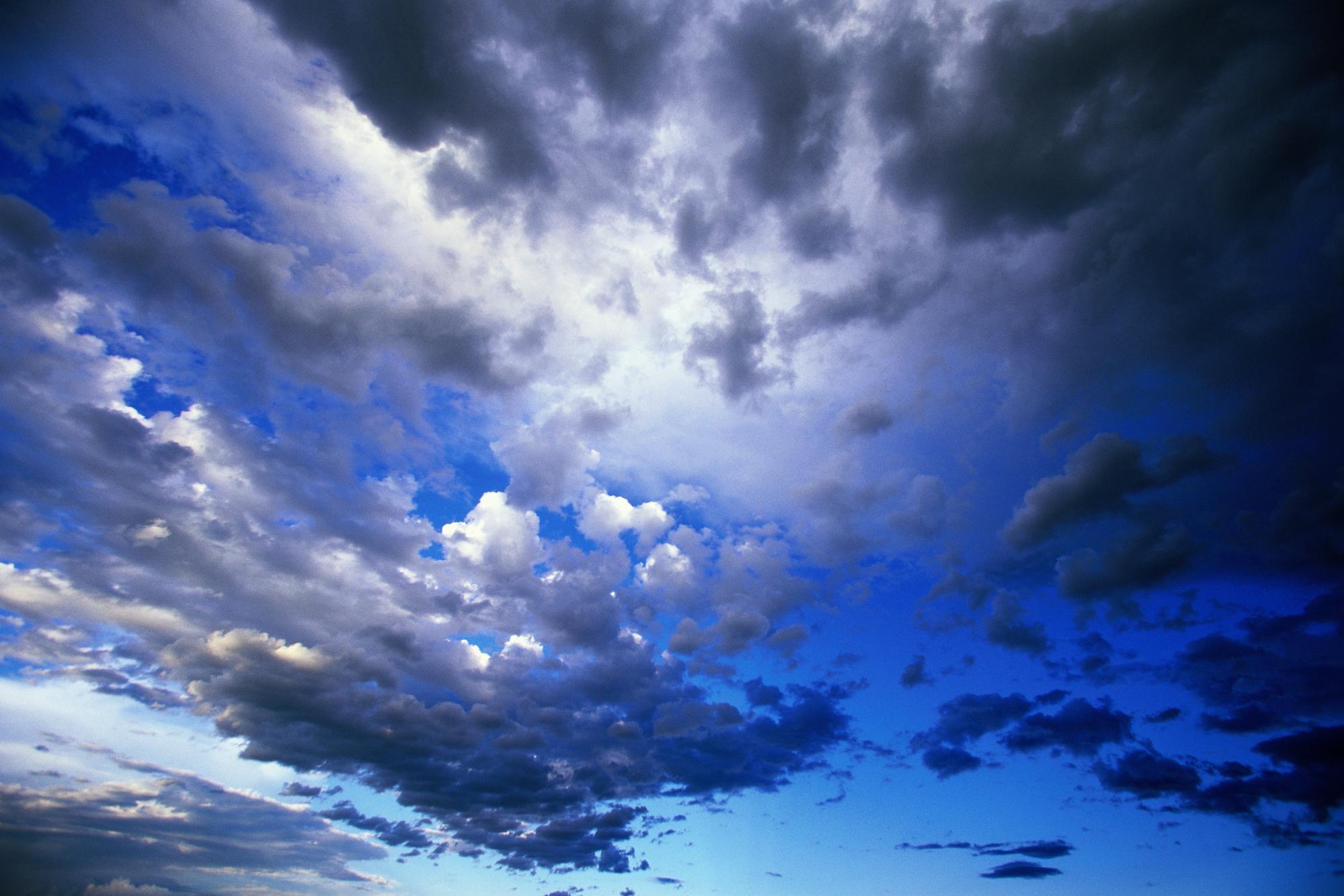 Dramatic sky with storm clouds
