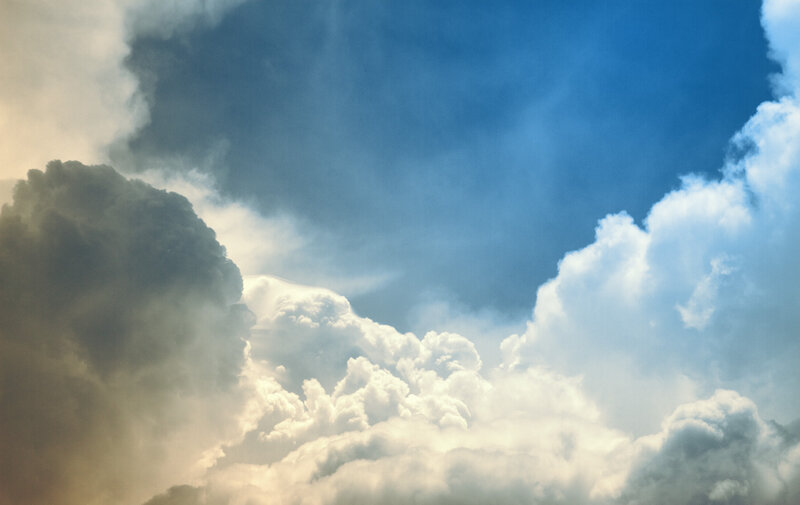 dramatic sky with storm clouds