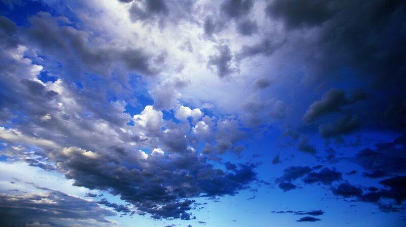 Dramatic sky with storm clouds