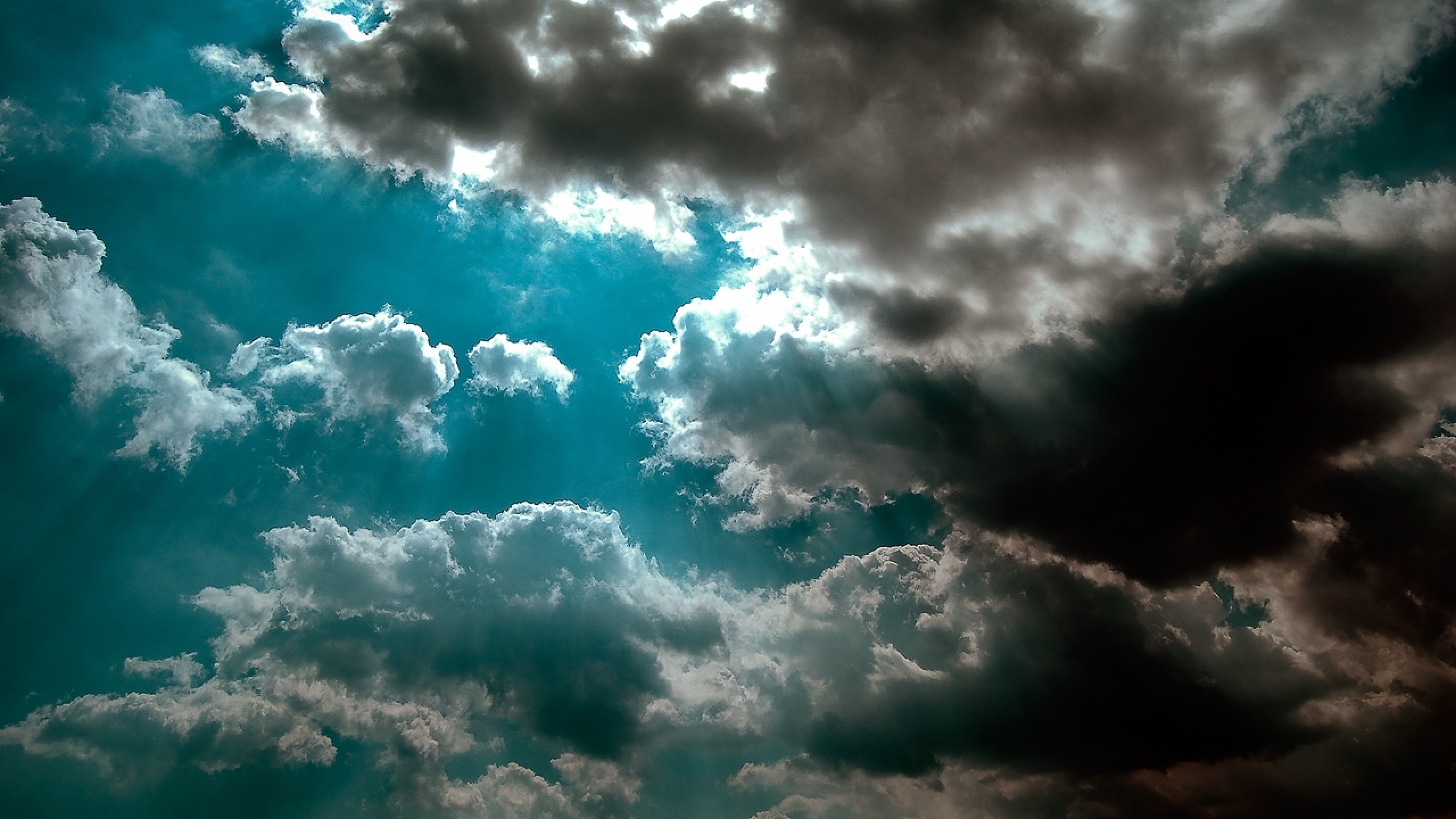 Dramatic sky with storm clouds