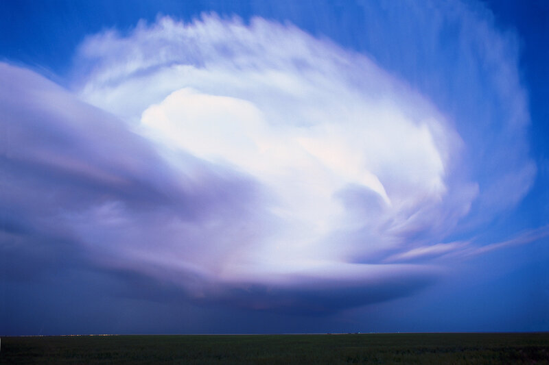 Dramatic storm cloud over plains
