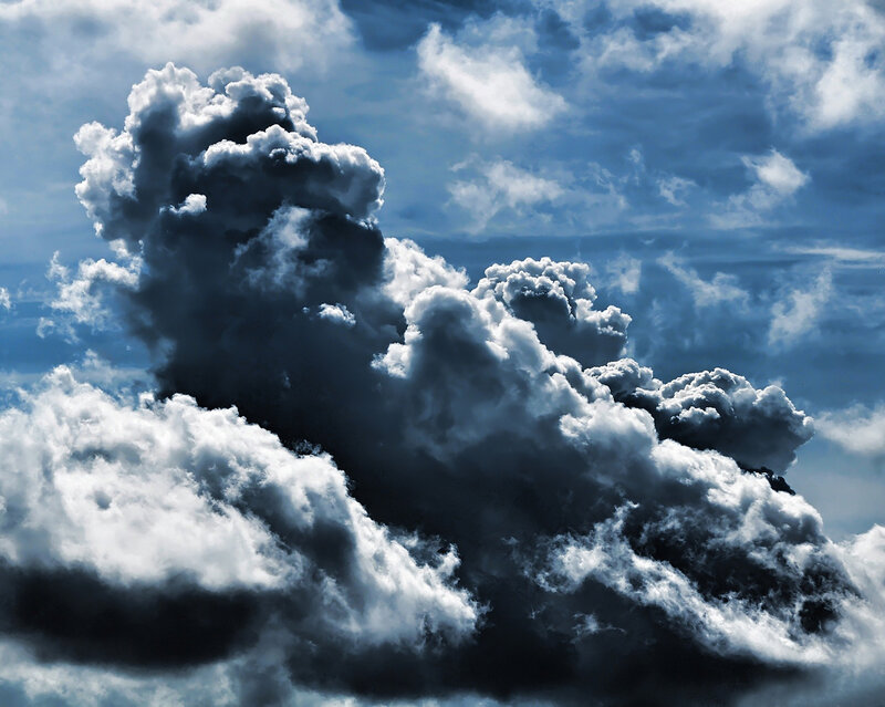 Dramatic storm clouds