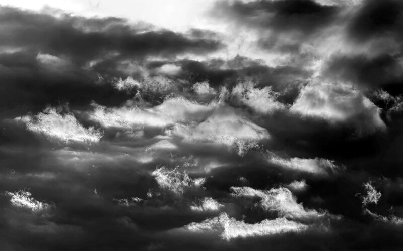 dramatic storm clouds