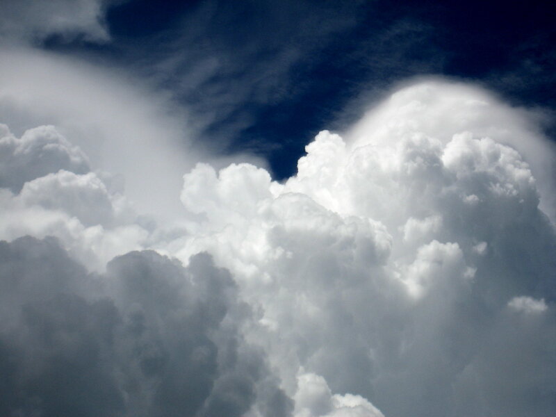 dramatic storm clouds