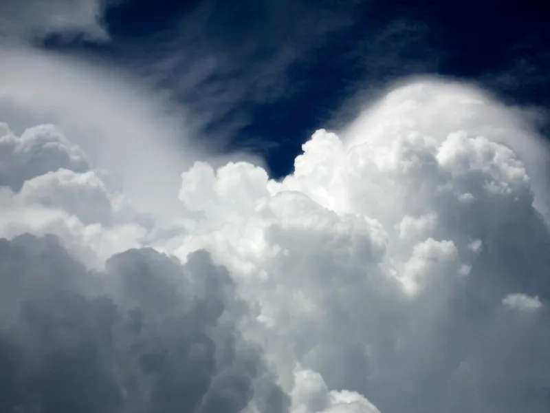 dramatic storm clouds