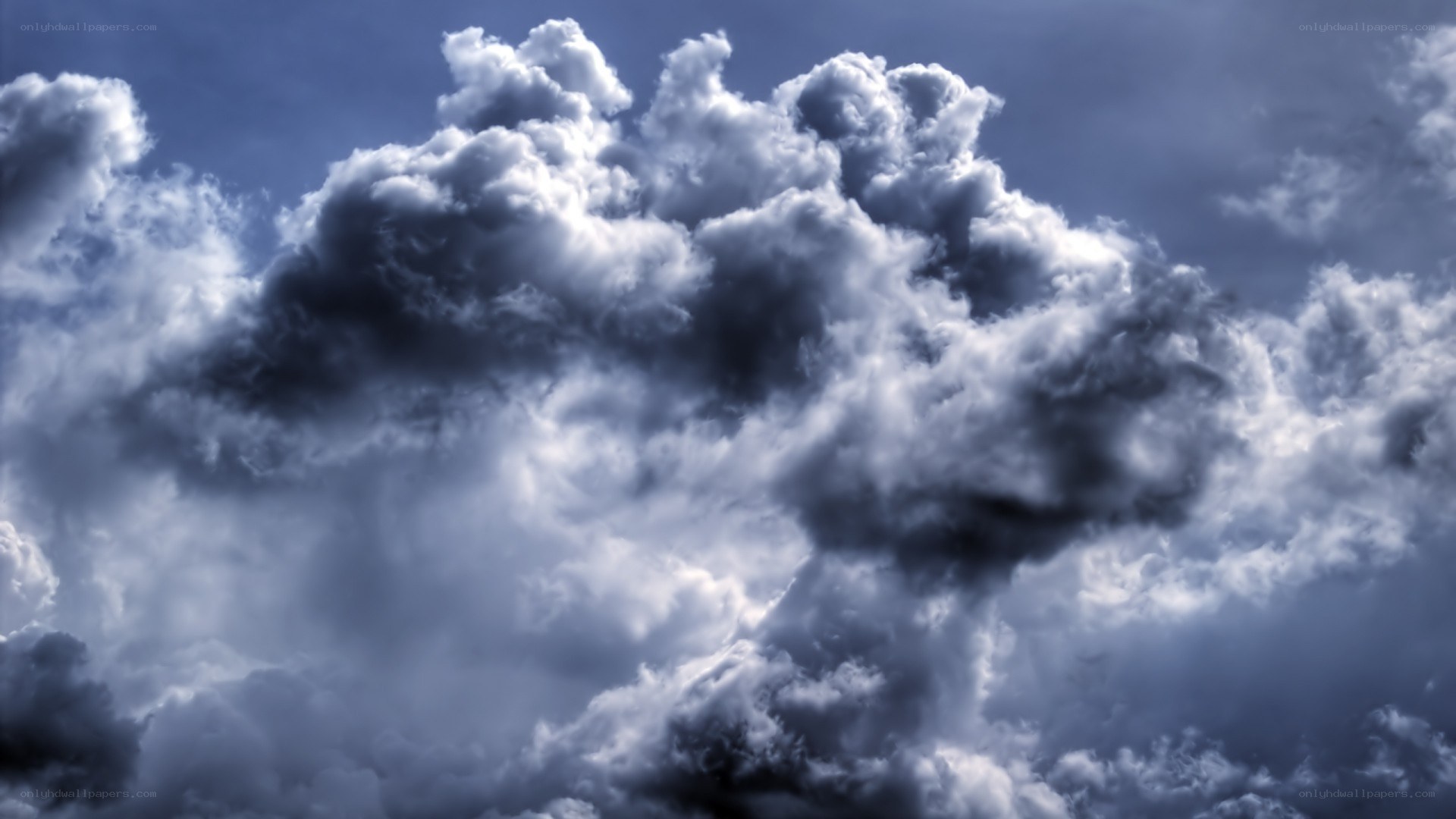 dramatic storm clouds