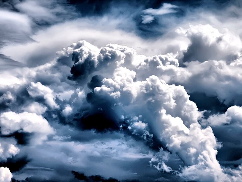 Dramatic storm clouds