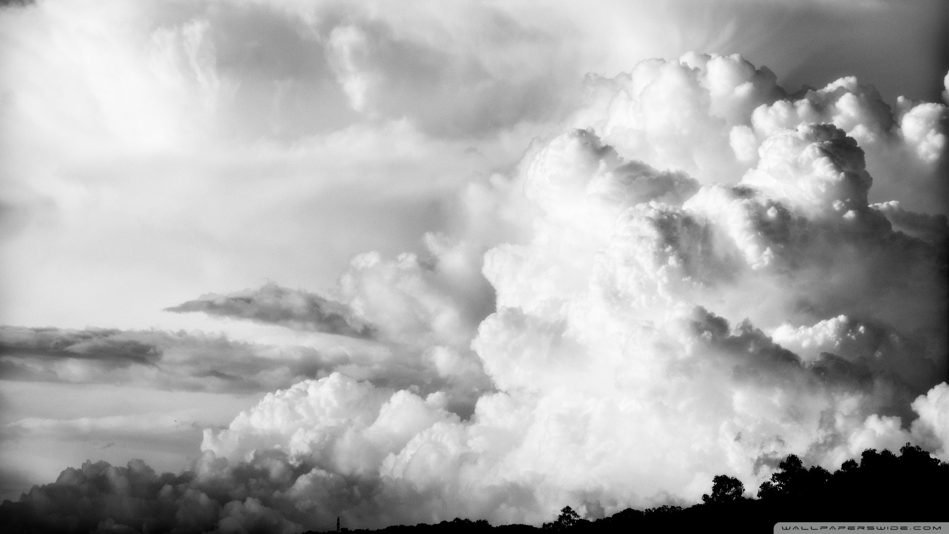 dramatic storm clouds