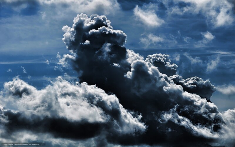 dramatic storm clouds