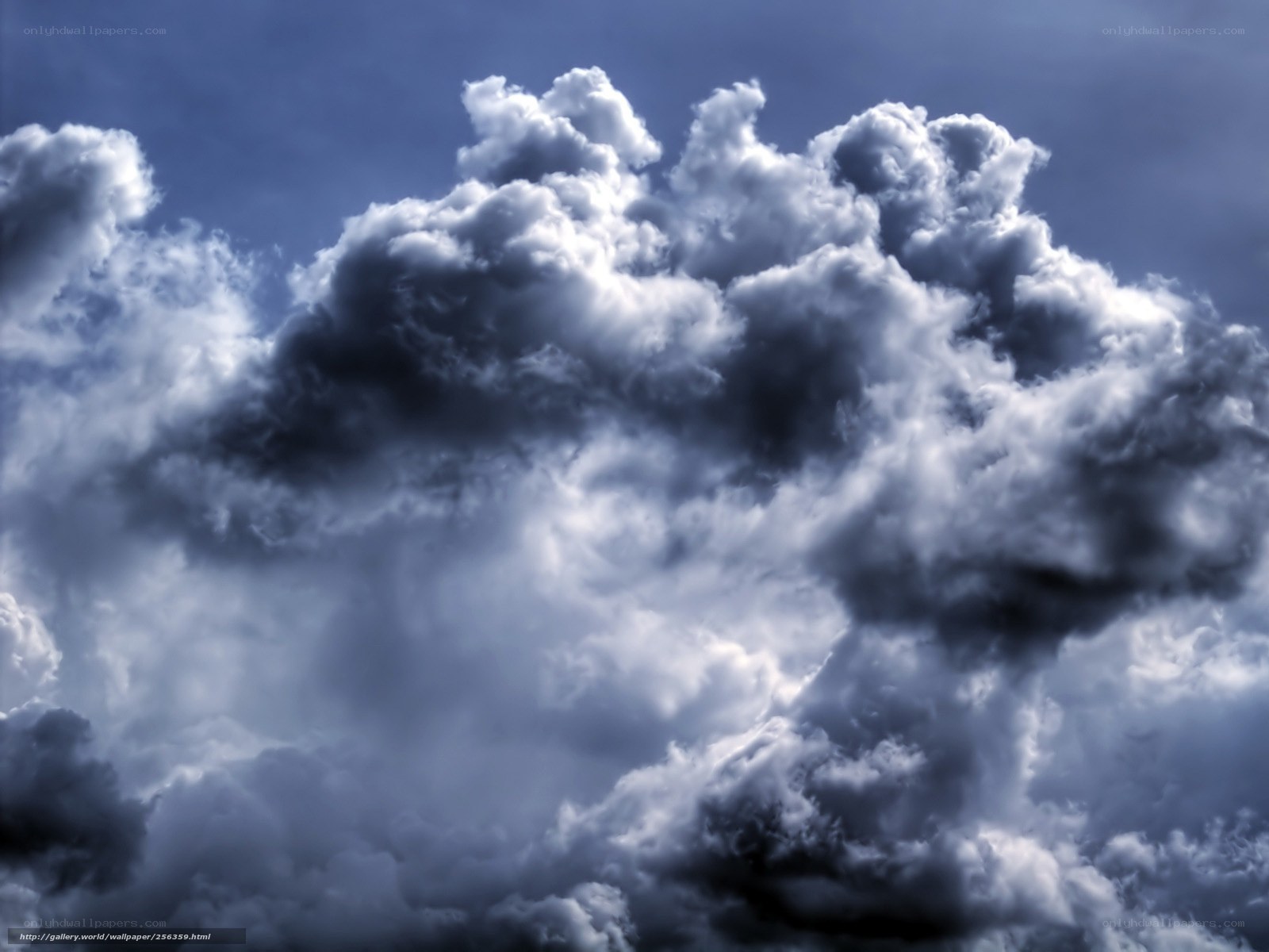 Dramatic storm clouds