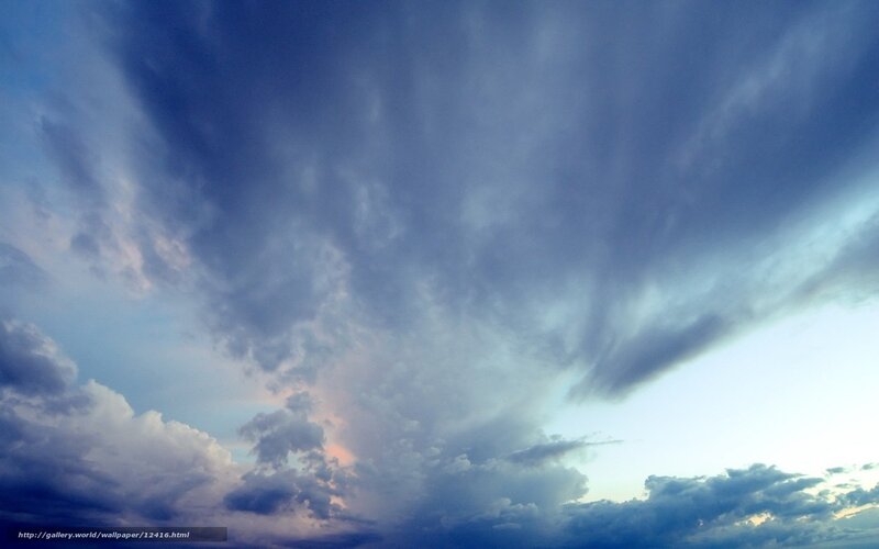Dramatic storm clouds at dusk