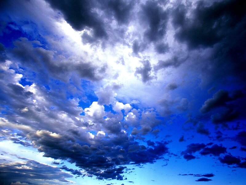 Dramatic Storm Clouds — Blue, Afternoon